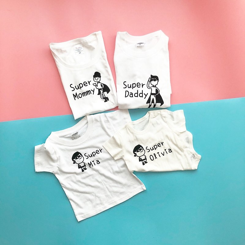 (Customized) Our home, Japan tee parent-child SUIT_2 adult +1 child - Men's T-Shirts & Tops - Cotton & Hemp 