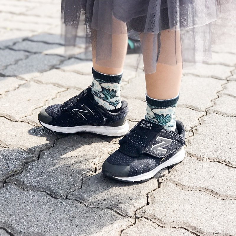 Children's Socks-Sea Wave - ถุงเท้า - วัสดุอีโค สีเขียว