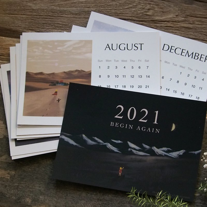 Calendar 2021  Begin again - Notebooks & Journals - Paper White