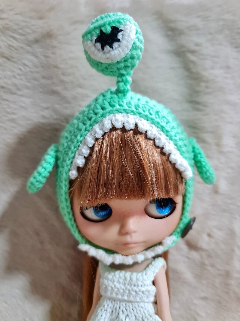 One eye monster hat for neo blythe - 其他 - 聚酯纖維 綠色