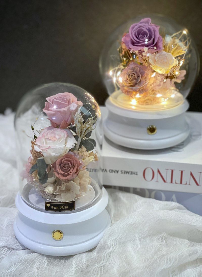 Bluetooth Speaker Audio Flower Box Preserved Flower Gift Immortal Flower Music Box Graduation Season - ของวางตกแต่ง - แก้ว หลากหลายสี