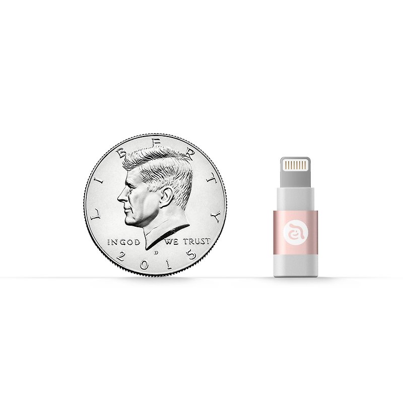 【Micro USB - Lightning】 PeAk A1 Adapter Rose Gold - Other - Other Metals Pink