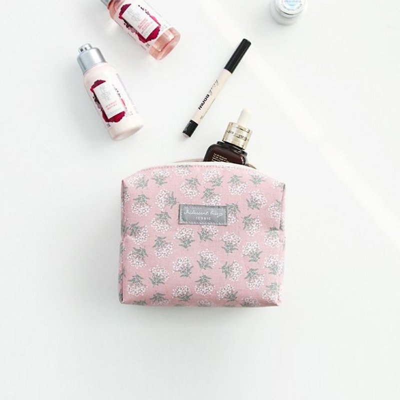 iconic Travel Accessories - Little Cuddly Cotton Make Up Bag - Bouquet Powder, ICO88813 - Toiletry Bags & Pouches - Cotton & Hemp Pink