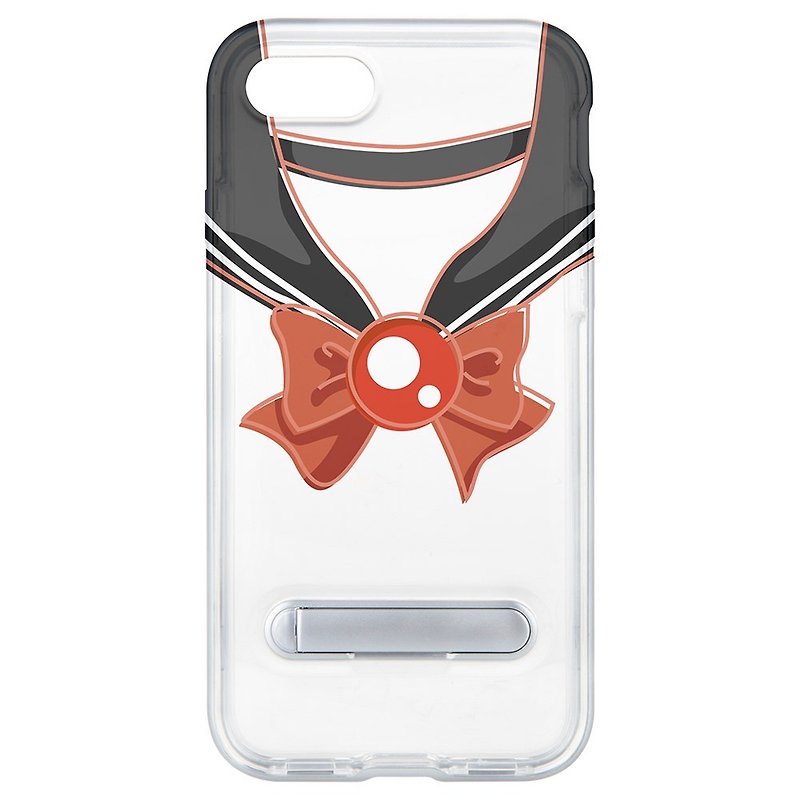 Sailor suit gray hidden magnet bracket iPhone 8 plus 7 Plus 6 plus phone case - เคส/ซองมือถือ - พลาสติก ขาว