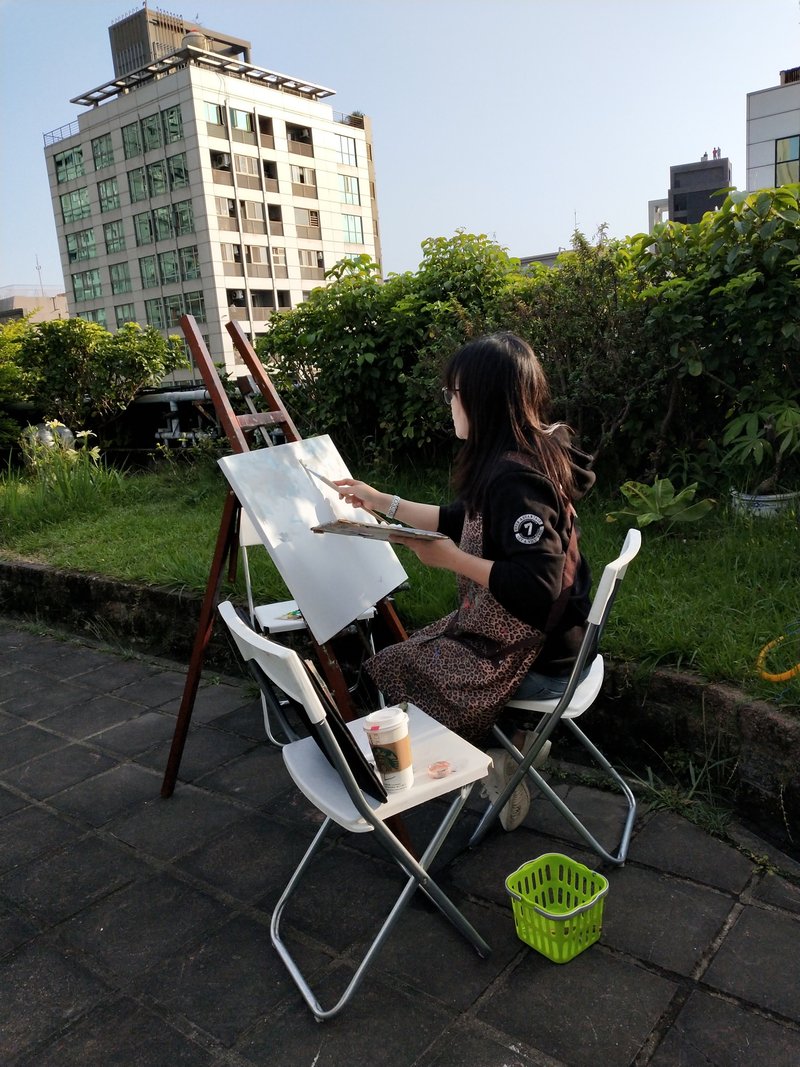 一人樂趣無人打擾的幸福漫時光。沒有老師教學的自由畫畫。 - 插畫/繪畫/寫字 - 顏料 