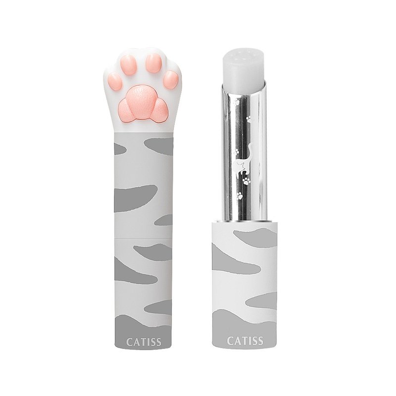 CATISS Cat Grey Mackerel Tabby Lip Balm, Organic Moisturize Lip | 0.1 Ounce - ลิปกลอส - วัสดุอื่นๆ สีเทา