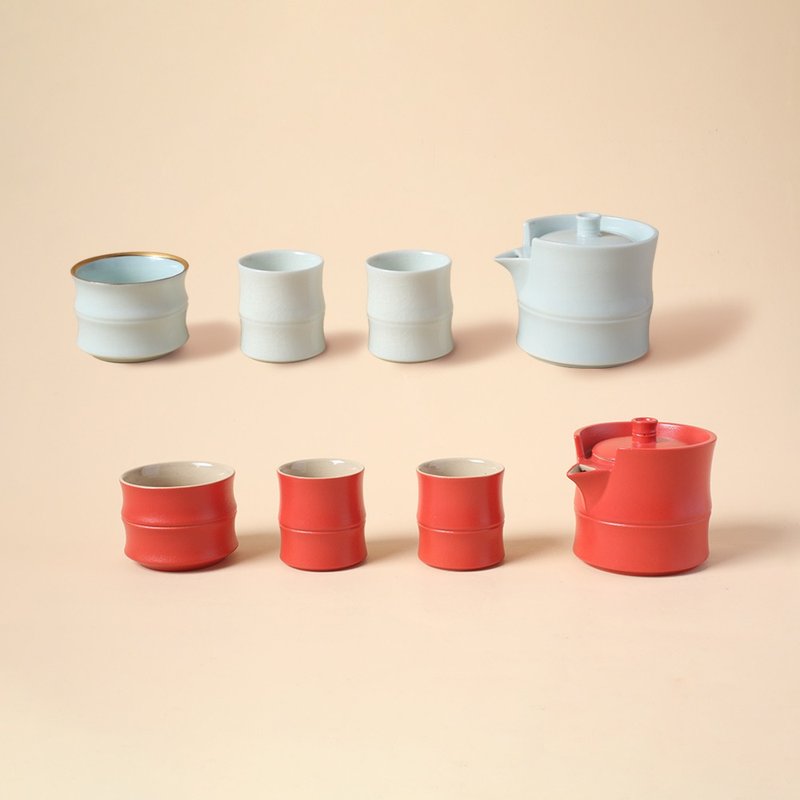 陸寶LOHAS 富竹年年茶組 1壺3杯 竹節造型 茶具組 - 茶壺/茶杯/茶具 - 陶 