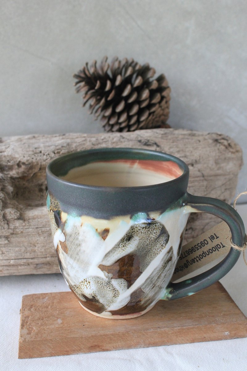 14 Ounces/400 Ml Beautiful Coffee Mug Handmade - Mugs - Pottery 