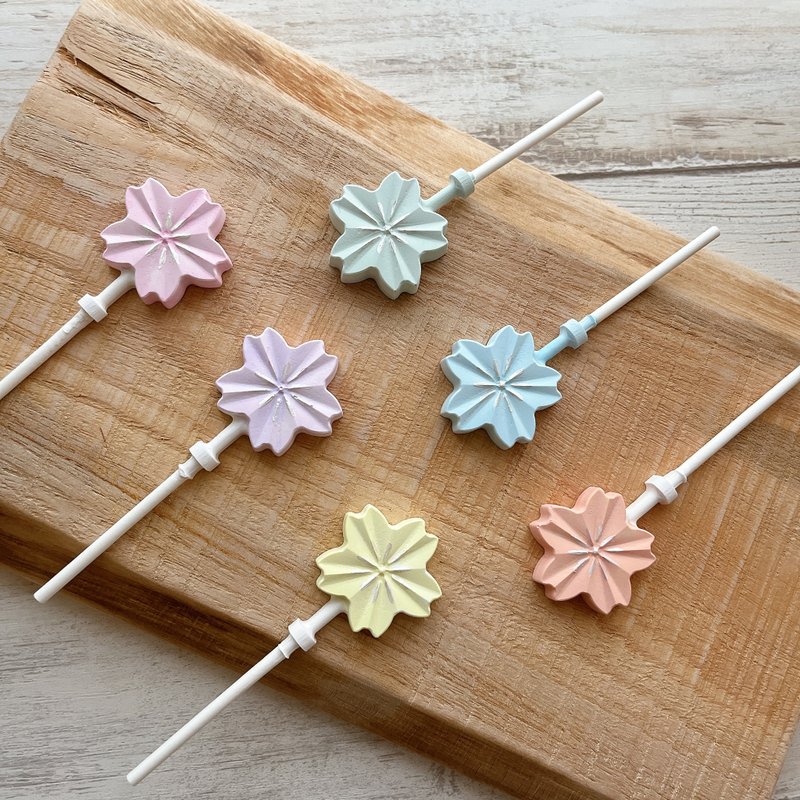 Lollipop flower diffuser Stone wedding souvenir - Fragrances - Porcelain Multicolor