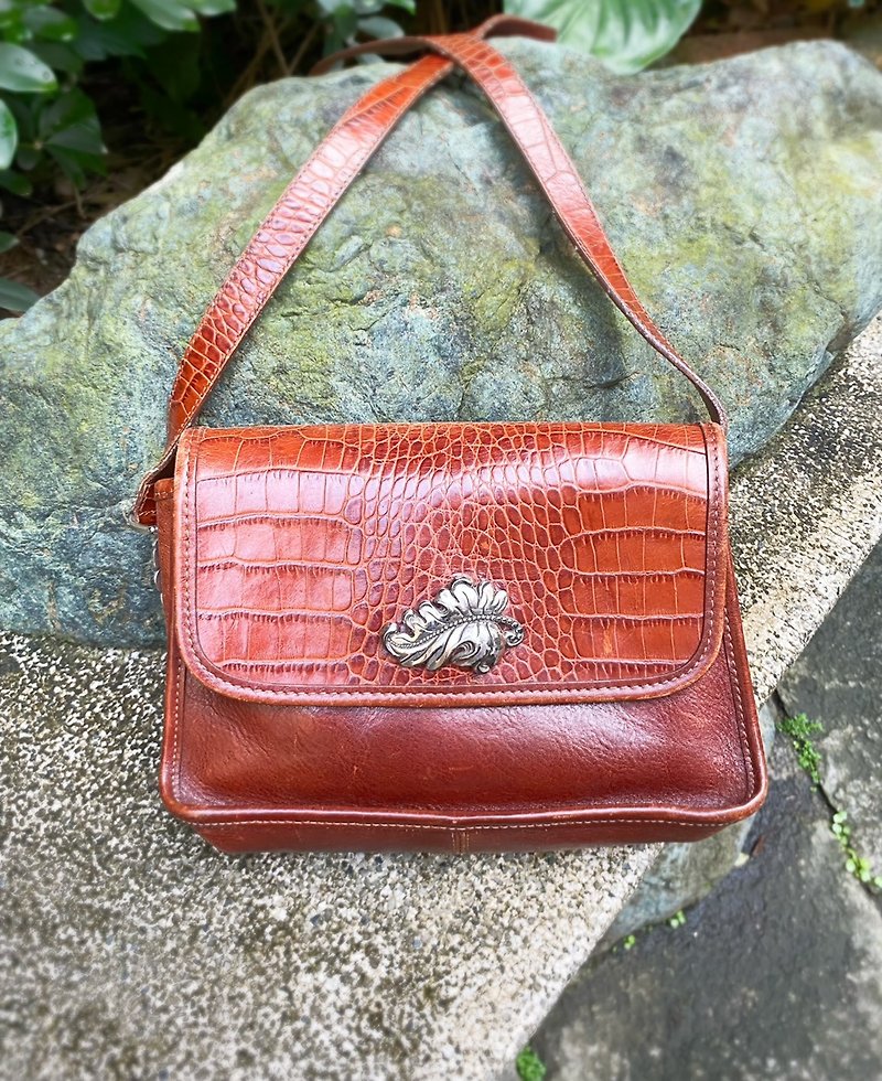 Brighton Antique Bag/American Brand/Vintage Bag/Vintage/Secondary Bag - Messenger Bags & Sling Bags - Genuine Leather Brown