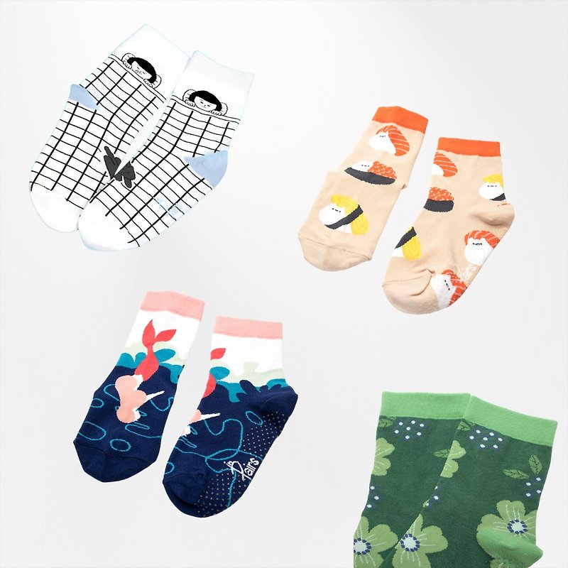 in Pairs Taiwan original design co-branded socks - illustration design creator co-branded socks - ถุงเท้า - วัสดุอื่นๆ 