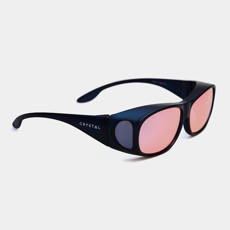 Jacket style matte blue | CRYSTAL brightening sunglasses | 15F03 - Sunglasses - Glass Blue
