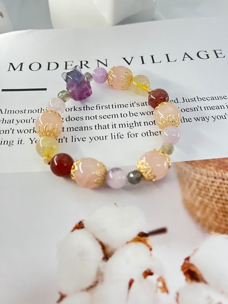 笑盈盈粉夢環繞_水晶手鍊 - 手鍊/手環 - 寶石 