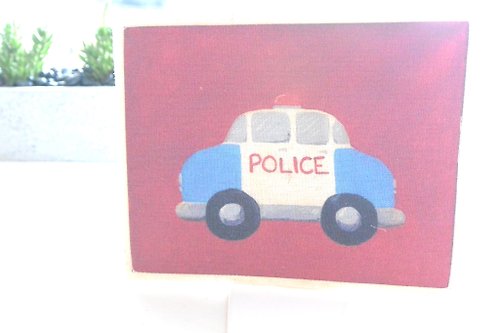 alma-handmade 手感布卡片 - 萬用卡 - 警車