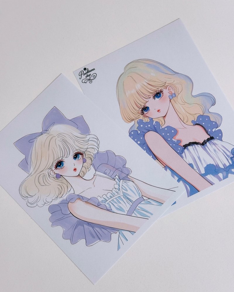 pinokkumashop 人物ステッカー 女の子ステッカー コラージュ素材 - 貼紙 - 紙 