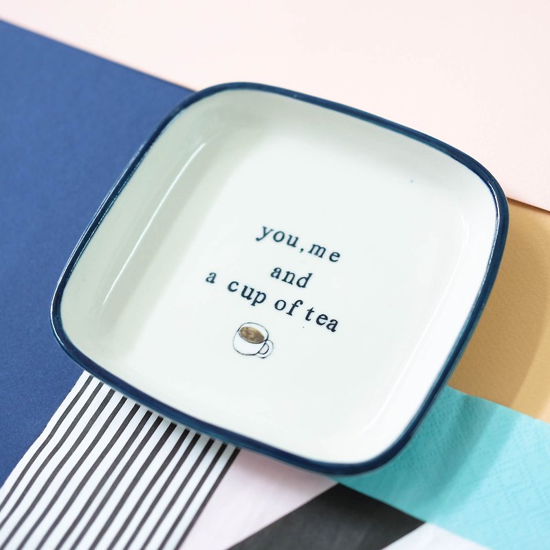 SQUARE DISH + Quote - Small Plates & Saucers - Pottery 
