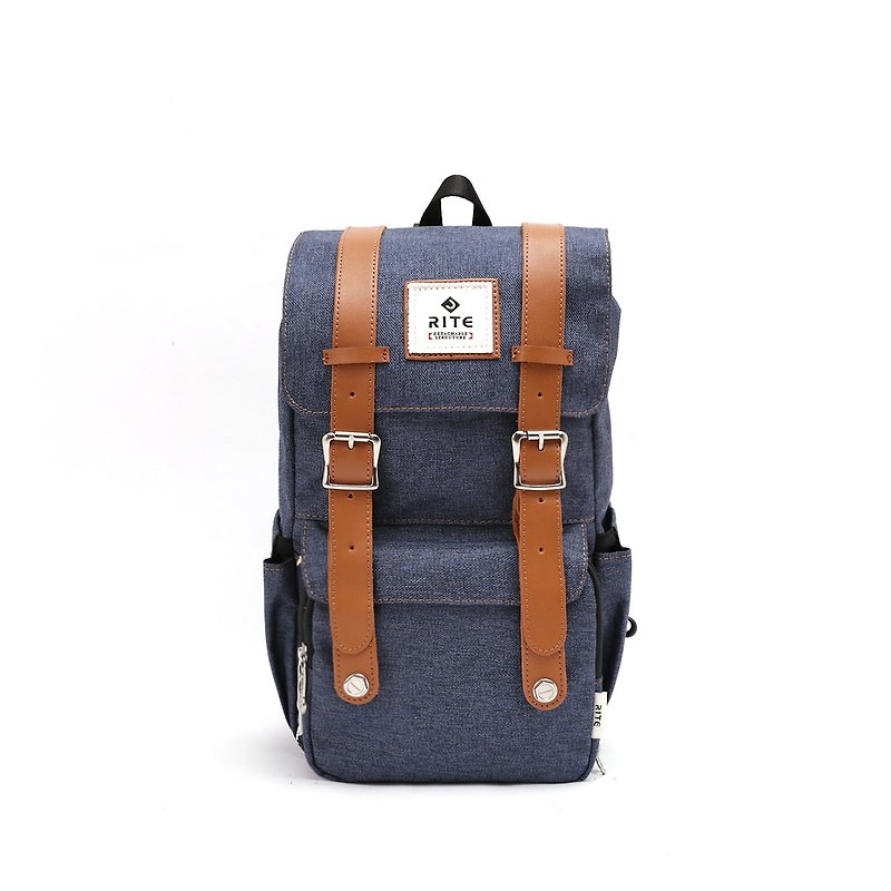 [Twin Series] 2018 Advanced Edition - Traveler Backpack (Medium) - Deep Cowboy - Backpacks - Waterproof Material Blue