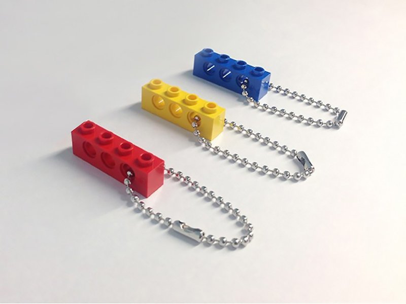 滿額599元可加購-秋冬新時尚 相容樂高LEGO 鑰匙圈  紅黃藍三色可 - 鑰匙圈/鎖匙扣 - 塑膠 多色