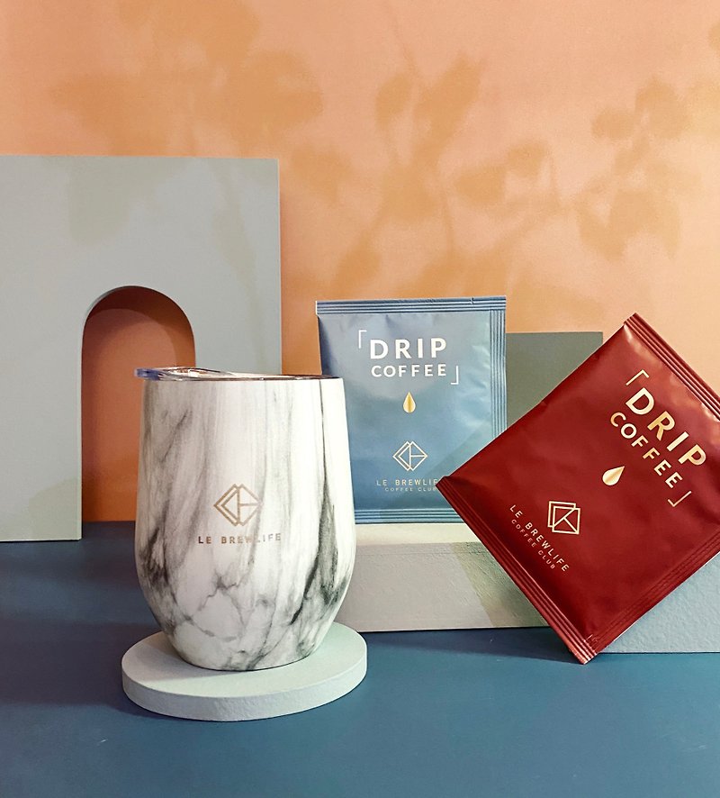 Exclusive gift box | Lebu travel around the world accompanying cup +15 into the world filter hanging coffee - กาแฟ - สแตนเลส สีเงิน