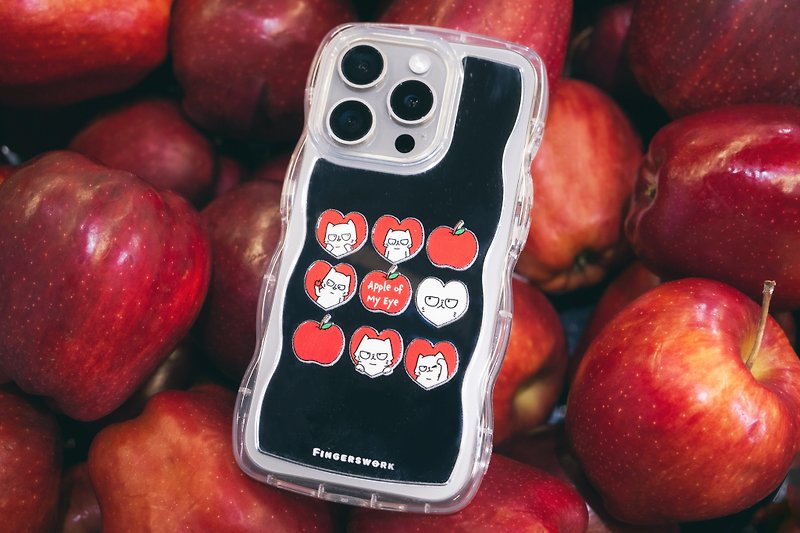 私の目のリンゴの波状ミラー電話ケース - スマホケース - プラスチック 透明