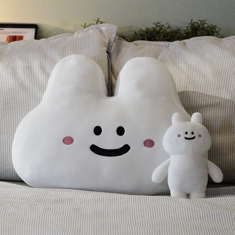 【87 Little Rabbit】Little Rabbit Pillow (Head Shape) - หมอน - ไฟเบอร์อื่นๆ 