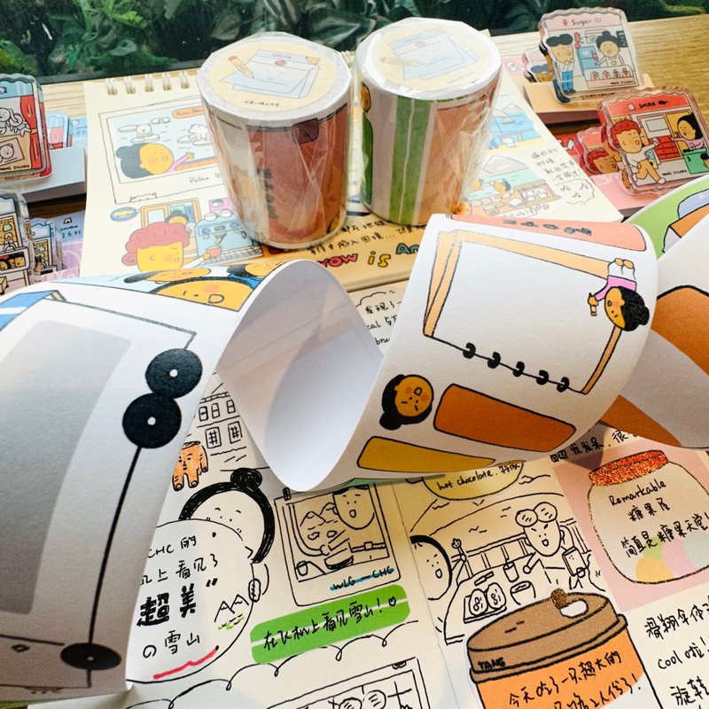 【唐小糖】TANG雜貨鋪膠帶 書寫紙膠帶 唐小糖原創手帳膠帶 - 貼紙 - 其他材質 多色