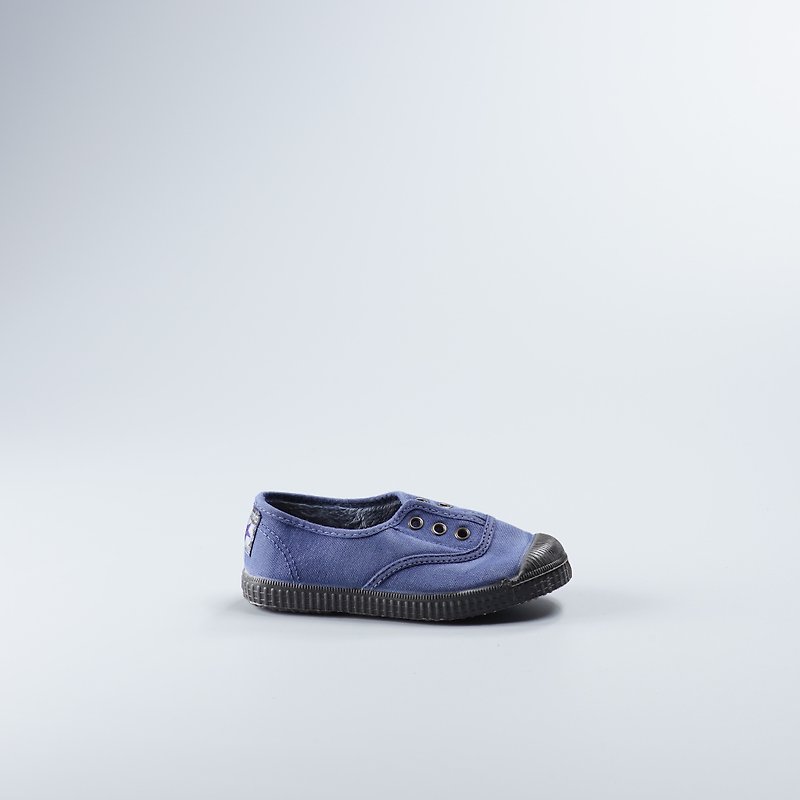 西班牙帆布鞋 冬季刷毛 藍色 黑頭 洗舊  955777 童鞋尺寸 - 男/女童鞋 - 棉．麻 藍色