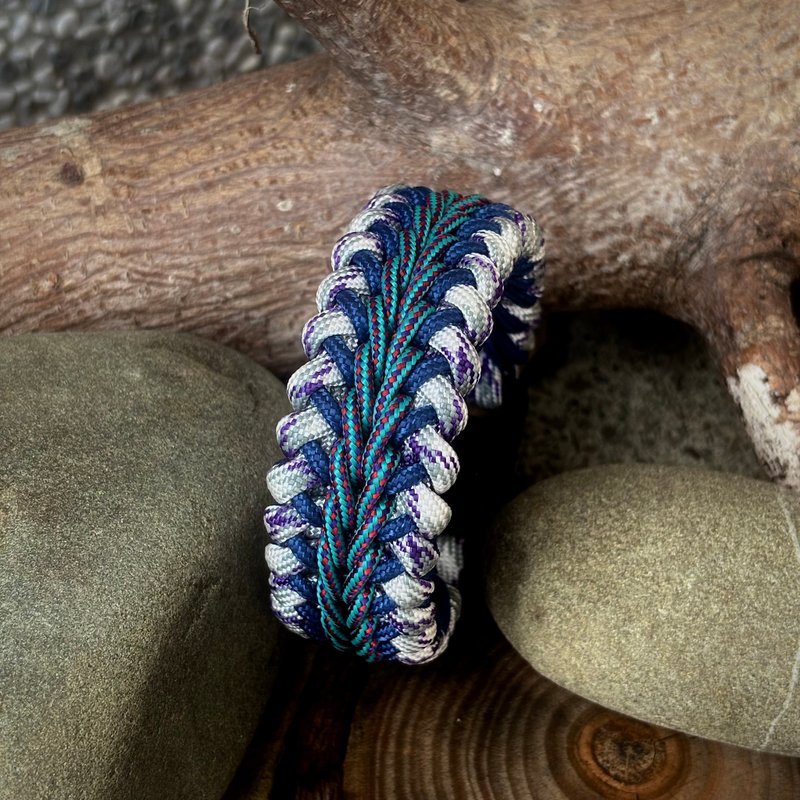 傘繩手作 客製化 傘繩手環 伊達者XL - 手鍊/手環 - 尼龍 