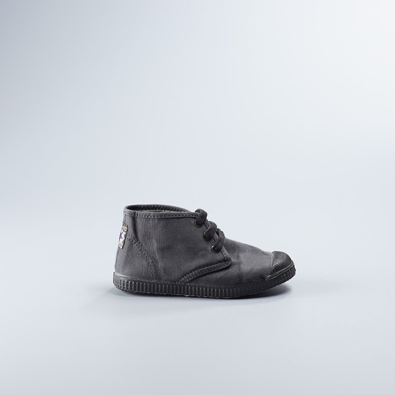Spanish canvas shoes Chukka winter bristles black blackhead wash old 960777 adult size - รองเท้าลำลองผู้หญิง - ผ้าฝ้าย/ผ้าลินิน สีดำ