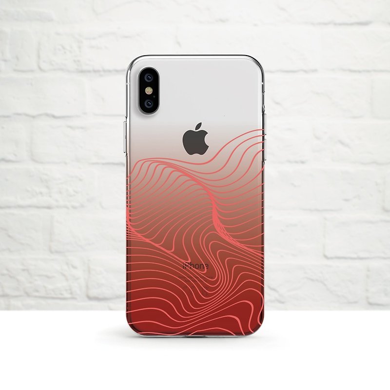 Wave Visual Art, Crimson, iPhone 11, Xs Max, Xr to iPhone SE2/5, Samsung - Phone Cases - Silicone Red