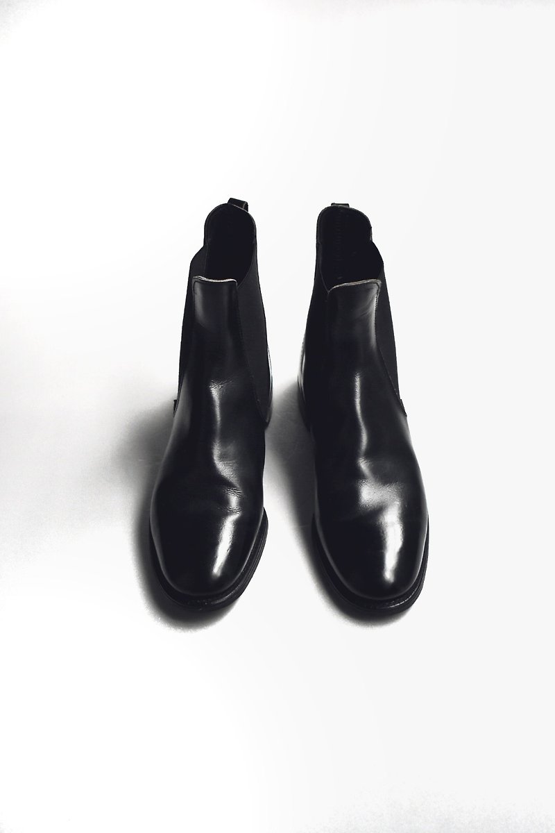 90s 英製雀兒喜皮靴 Marlborough Chelsea Boots UK 7.5 EUR 3839 - 女休閒鞋/帆布鞋 - 真皮 黑色