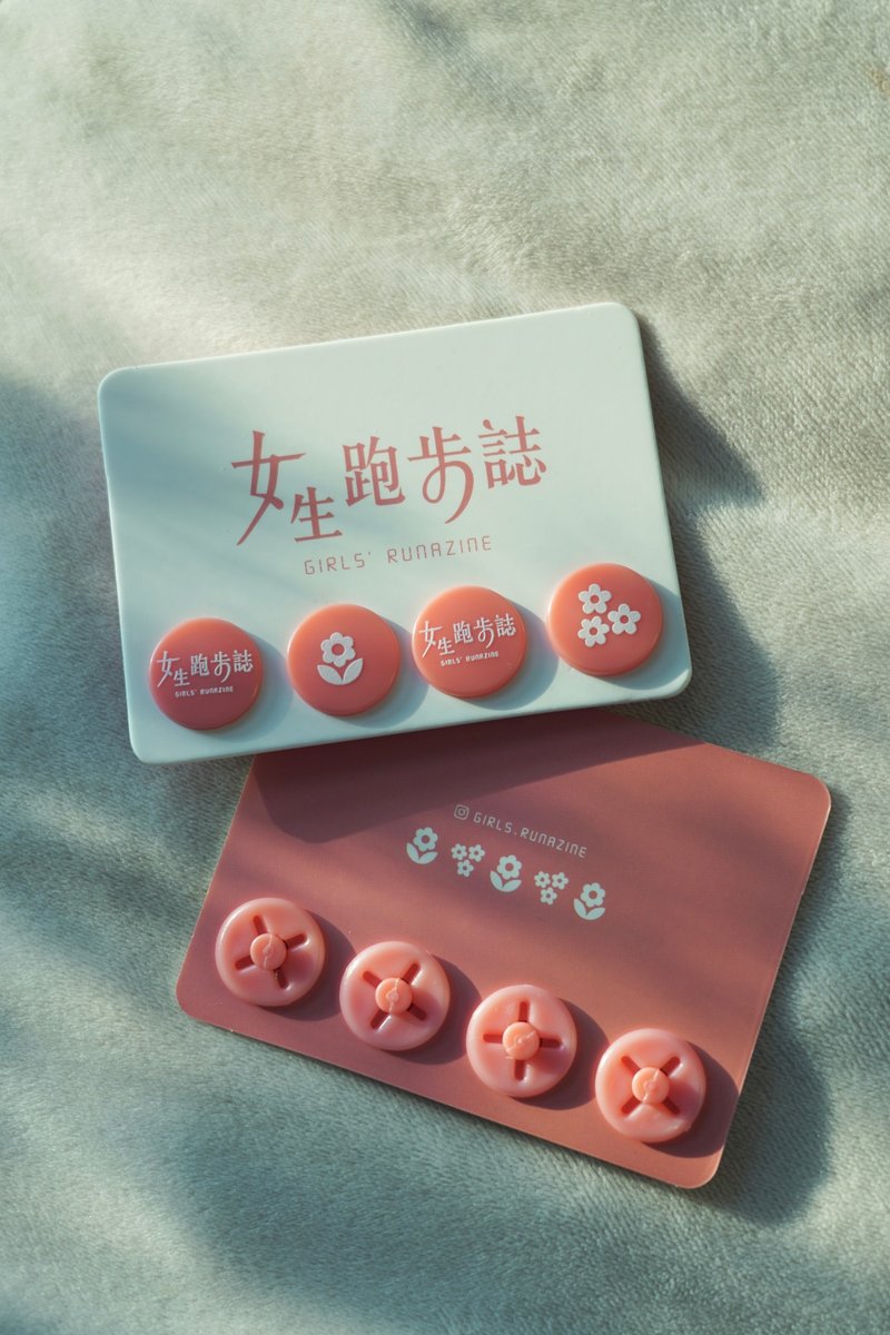 限定版 BIB BUTTON  |  競賽用號碼布鈕扣 - 運動衫/上衣 - 塑膠 粉紅色