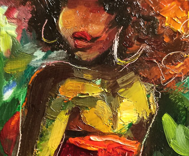 アフリカンアートひまわりの少女彫像 アフリカ系アメリカ人胸像 