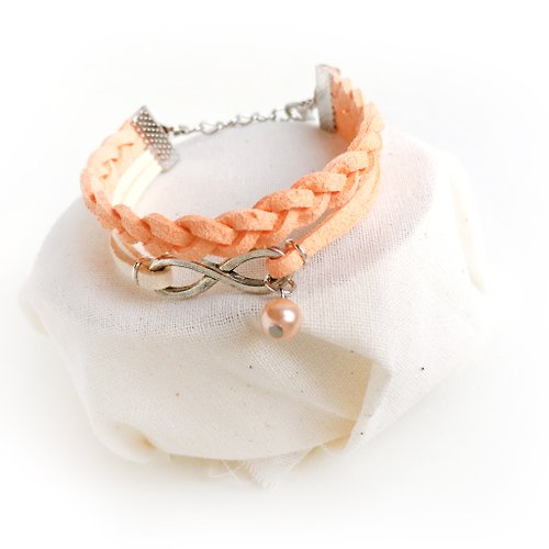 Anne Handmade Bracelets 安妮手作飾品 Infinity 永恆 手工製作 雙手環-香橘 限量