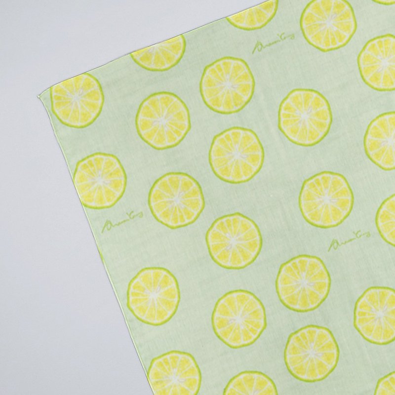 Lemon Multi Lemons – Square Towel - Handkerchiefs & Pocket Squares - Cotton & Hemp 