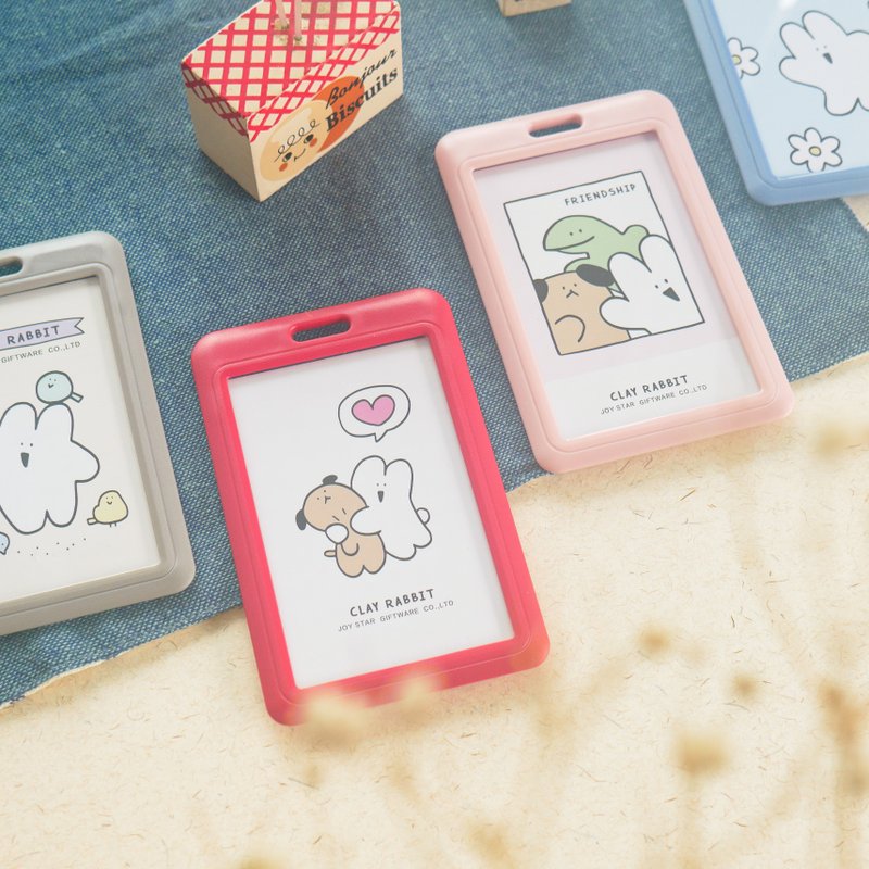 可莉兔 - 雙面證件卡夾(直式)。JTE-109。原創插畫 - 證件套/識別證套 - 塑膠 