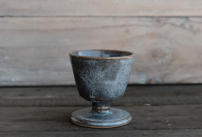 擇日064 - 生活食器 高腳杯 陶器 酒杯 馬克杯 情人節 - 酒杯/酒器 - 陶 藍色