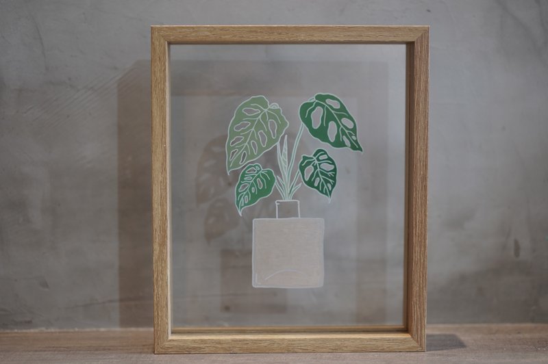 AHMLIFE 透明系 植物框 窗孔龜背芋 原作限量商品 - 海報/掛畫/掛布 - 玻璃 透明