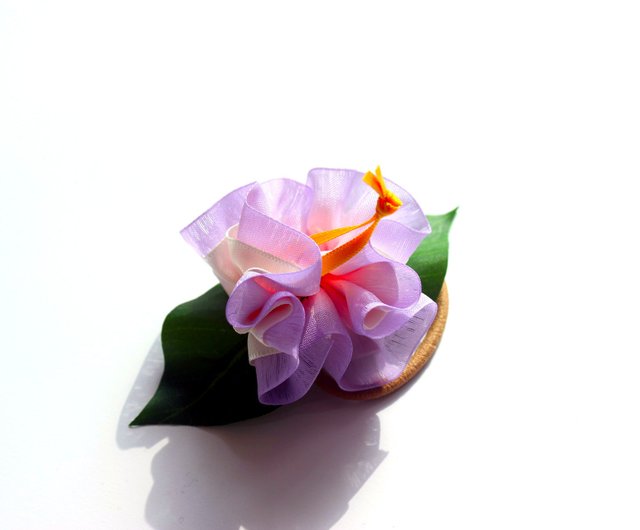 ハイビスカス・ヘアゴム 薄紫 フラダンスに浴衣にウクレレ発表会に