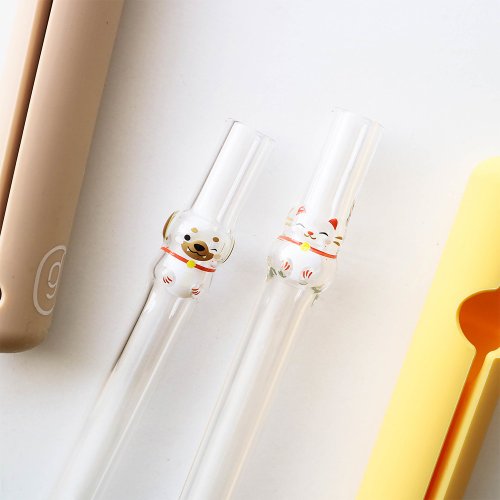 Cool cat shaped glass straw - Shop GOODGLAS Reusable Straws - Pinkoi