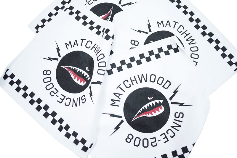 Matchwood 2019 Classic Shark LOGO Universal Towel/Car Wipe - Handkerchiefs & Pocket Squares - Other Man-Made Fibers White