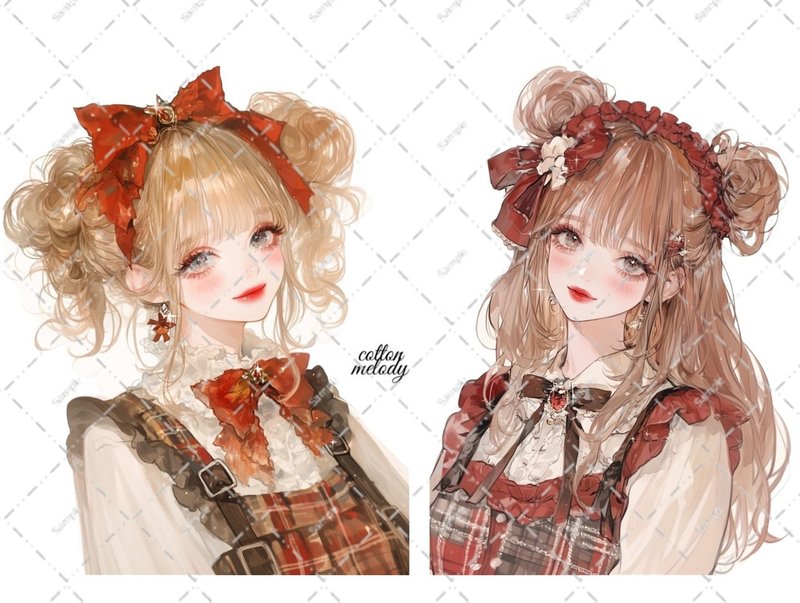 original sticker no.6614 人物ステッカー オリジナルステッカー 人物ステッカー 女の子ステッカー オリジナル人物ステッカー - 貼紙 - 紙 