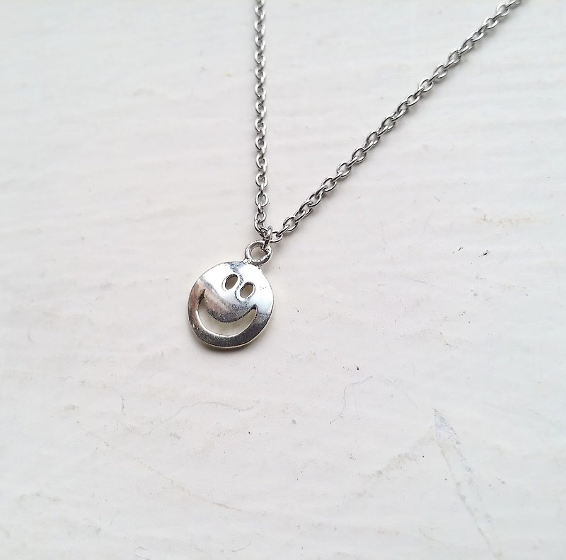Smile, Stainless steel necklace - Necklaces - Other Metals 