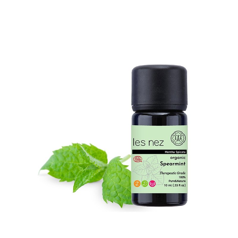 【Les nez 香鼻子】天然有機單方綠薄荷精油 10ML - 香氛/精油/擴香 - 精油 黑色