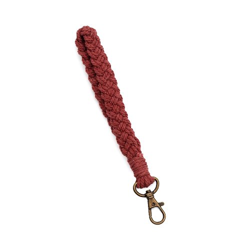 ekax 手工編織棉繩手腕繩 - 紅色