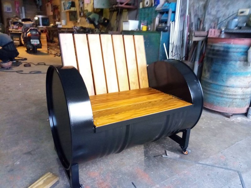 Creation Sharing-Industrial Style Single Seat Mini Oil Drum Chair - เก้าอี้โซฟา - ไม้ 