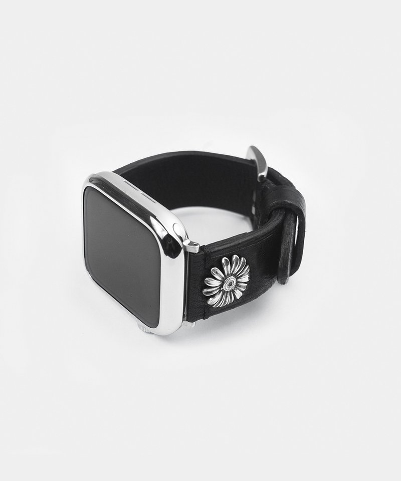 Daisy Apple Watch Strap - 錶帶 - 真皮 黑色