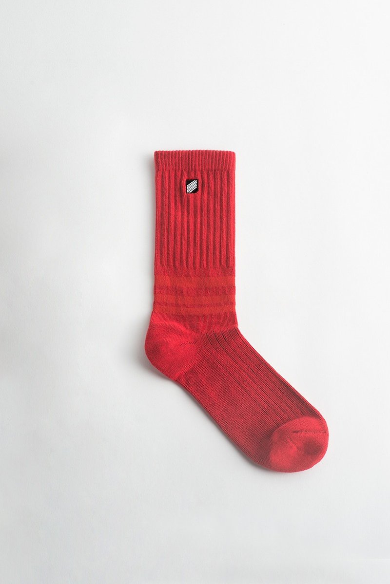 Crimson Basic socks - ถุงเท้า - ผ้าฝ้าย/ผ้าลินิน สีแดง
