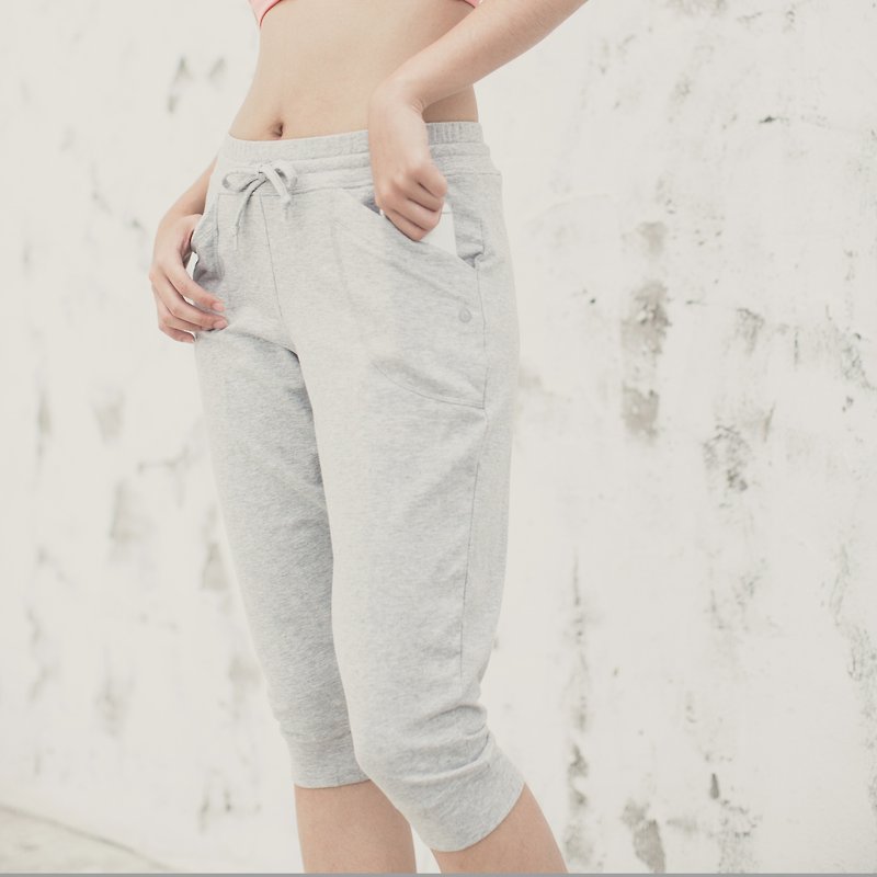 BaggyBee Pants - Grey - 闊腳褲/長褲 - 聚酯纖維 灰色