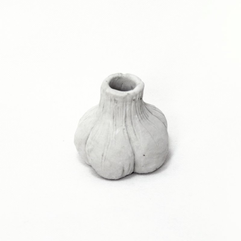 GARLIC VASE - 蒜頭花瓶 - 植物/盆栽/盆景 - 水泥 灰色